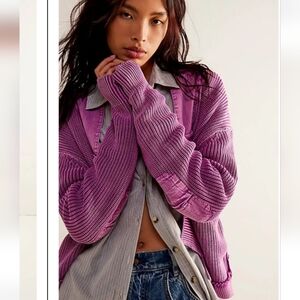 Free People Worn Thru Surplus Cardi Boho Cardigan XS